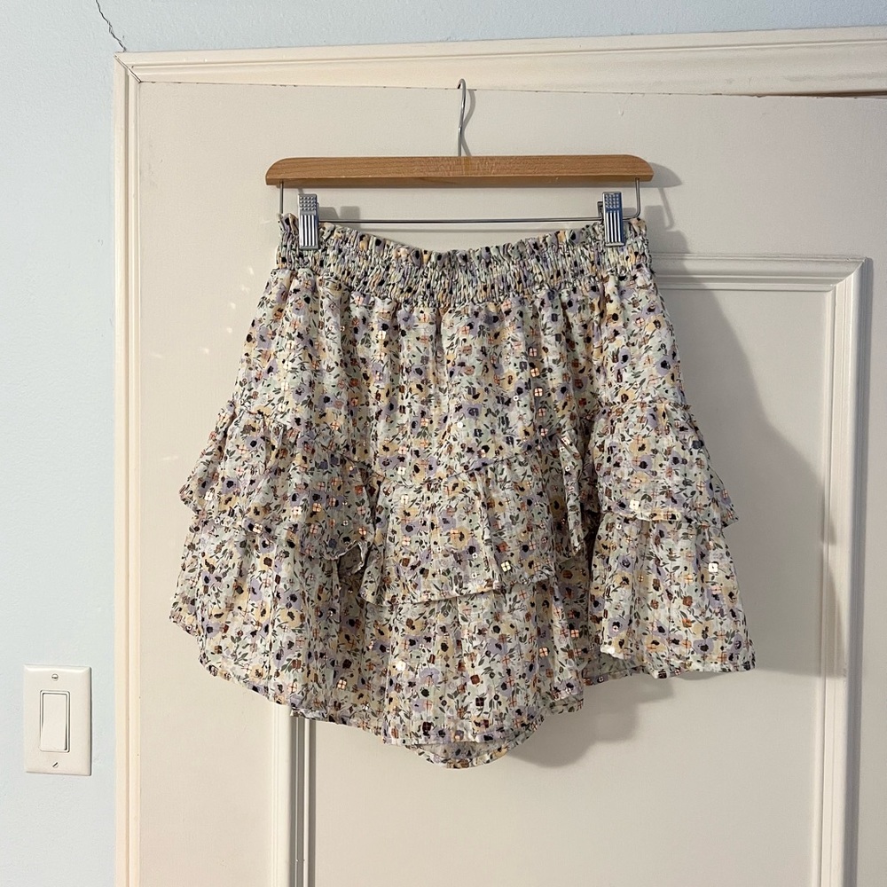 Free the Roses floral print skirt